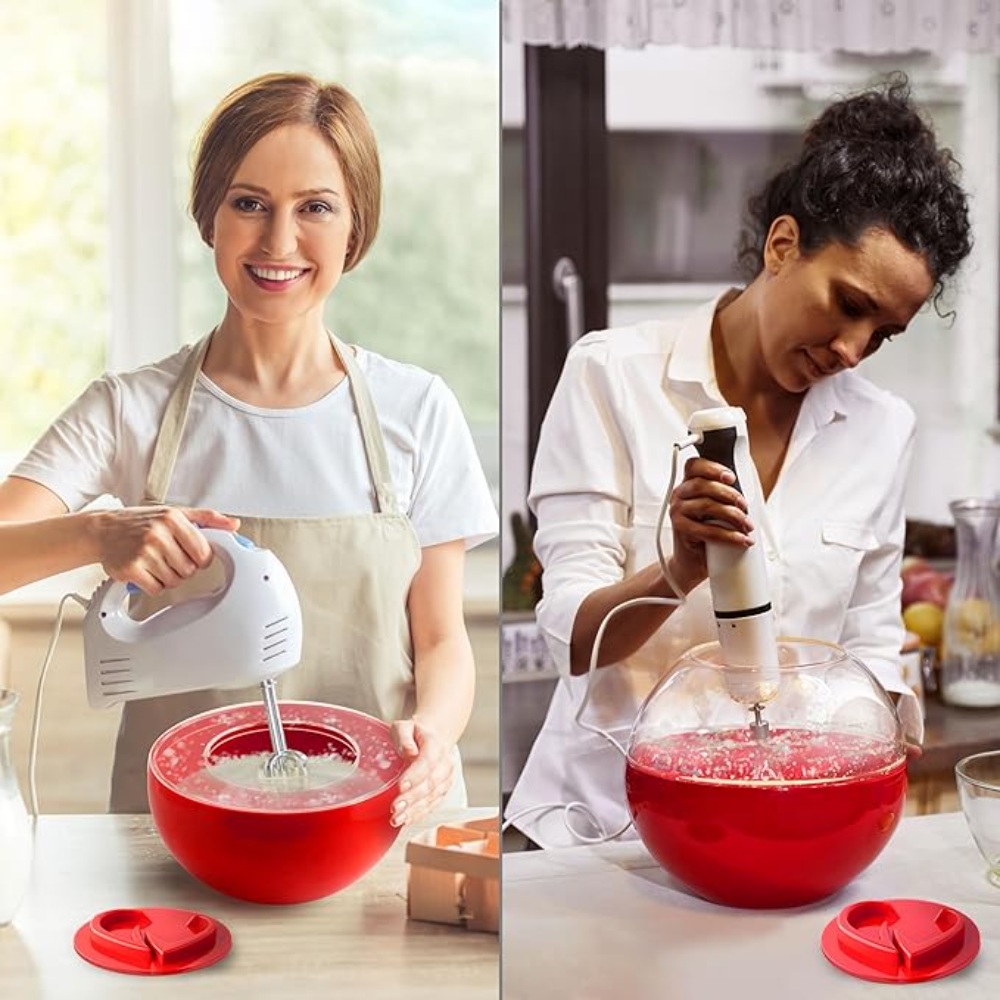 ANAMINA Mixing Bowl for Kitchen | Big Bowl with Crystal Clear Attachments & Measuring Marking