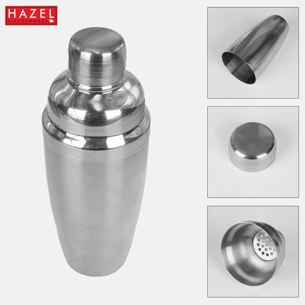 HAZEL Stainless Steel Cocktail Drink Shaker | Cocktail Shaker Mixer for Party, 550 ML