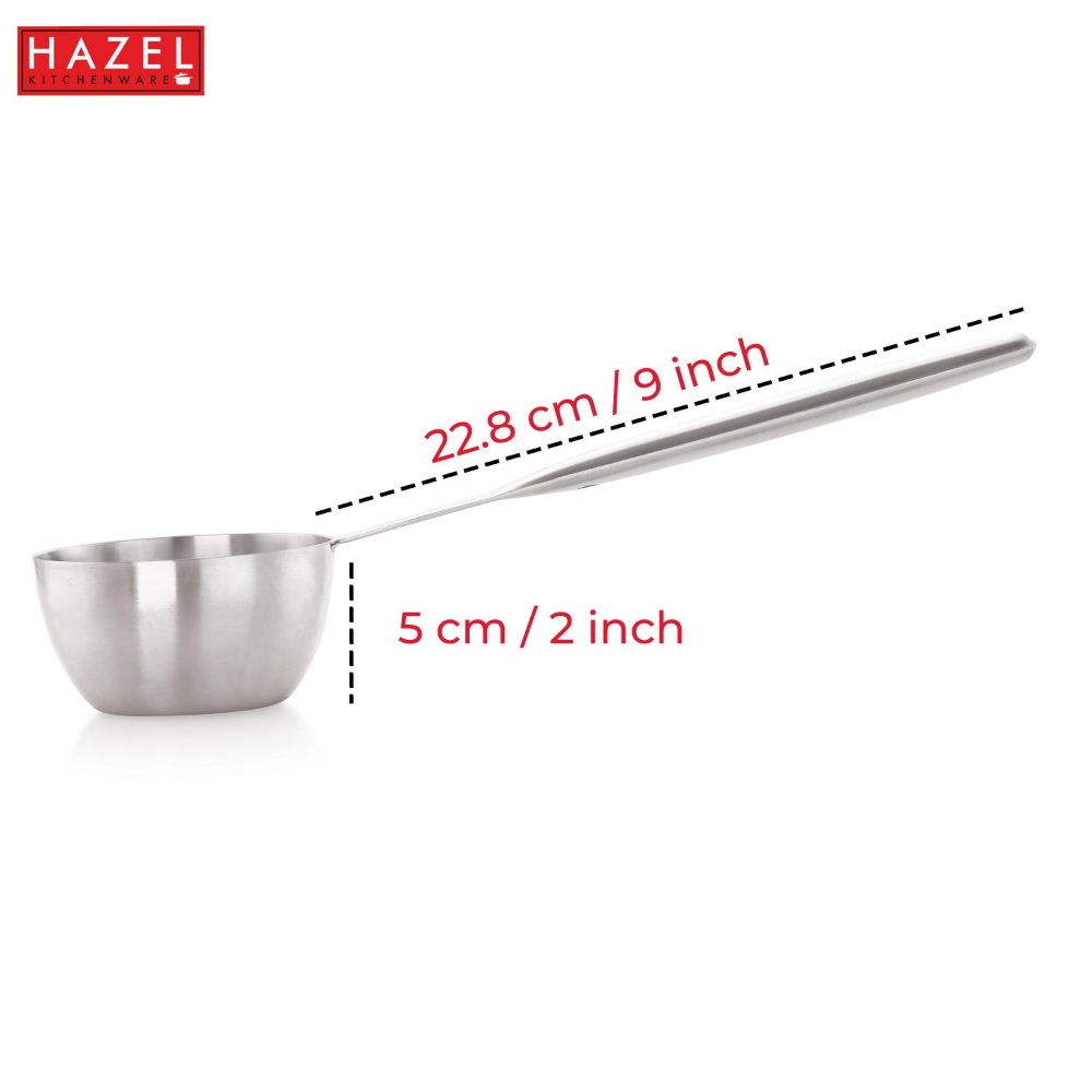 HAZEL Stainless Steel Ladle with Handle | Doya/Loti Tea Pourer Loti Tea Pourer Canteen Server, Big