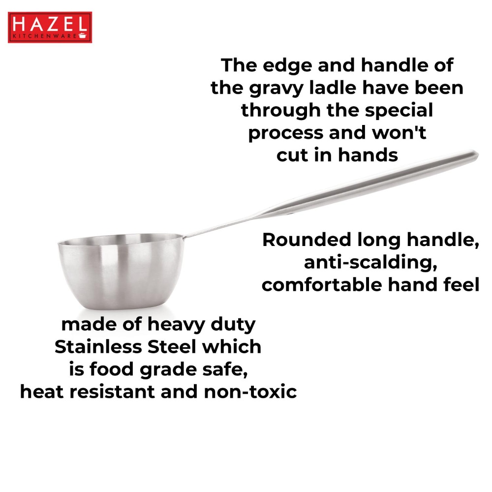HAZEL Stainless Steel Ladle with Handle | Doya/Loti Tea Pourer Loti Tea Pourer Canteen Server, Big