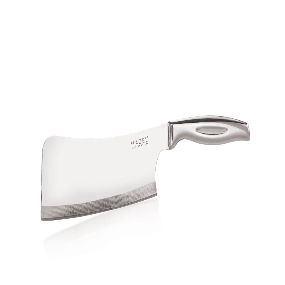 HAZEL Stainless Steel Sharp Chopper Knife for Kitchen with Handle | Big Kitchen Knife, Silver