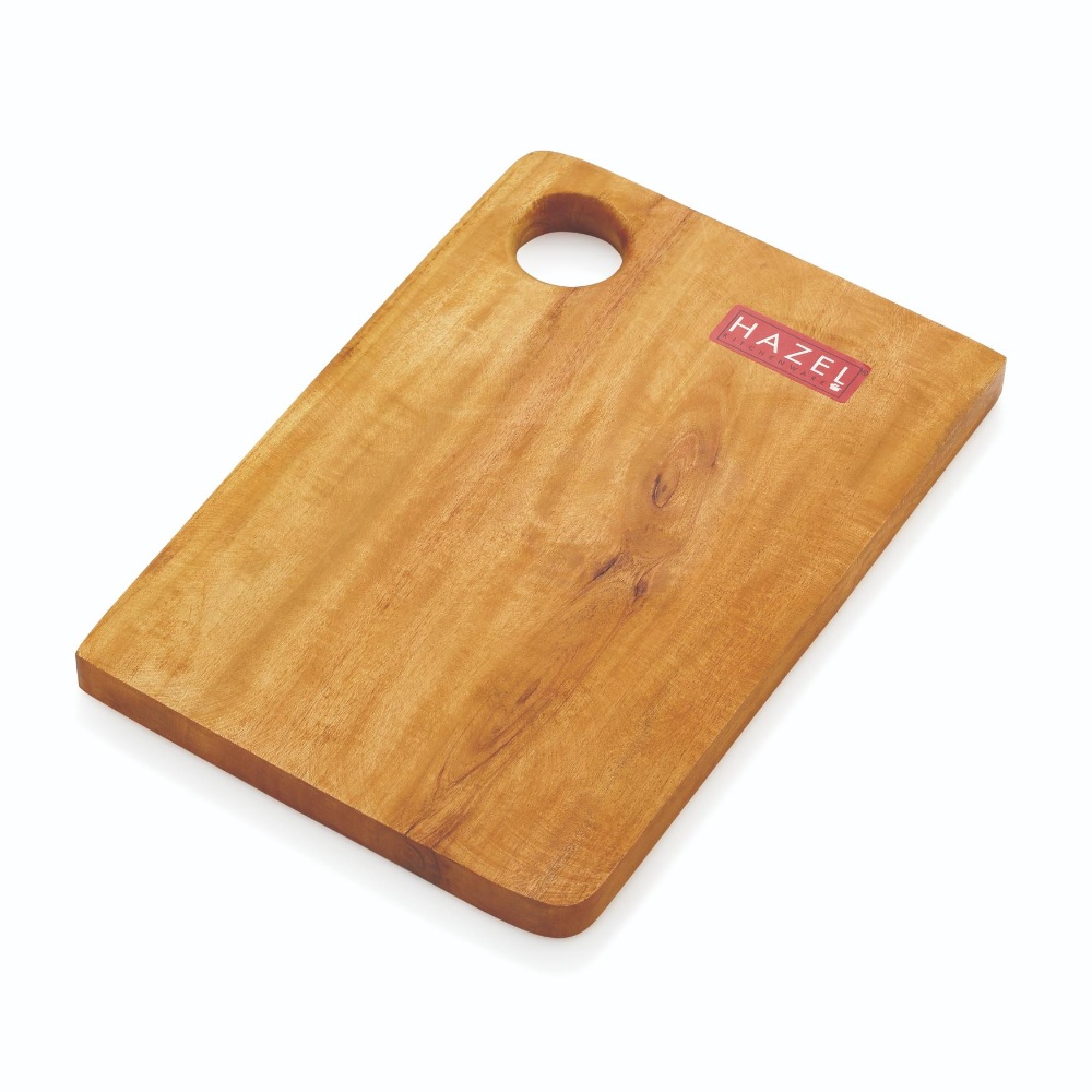 HAZEL Wooden Chopping Board for Kitchen with Stainless Steel Chef Sharp knife, Set of 2