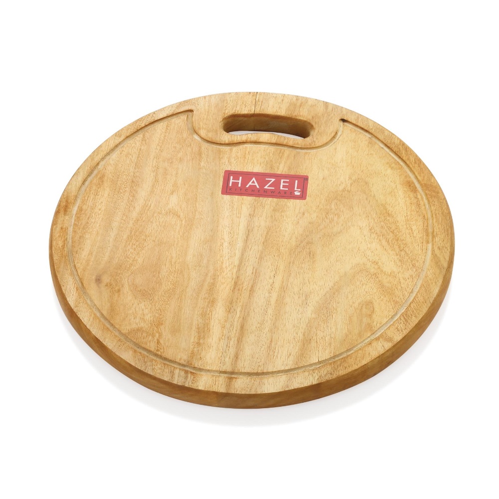 HAZEL Wooden Chopping Board for Kitchen with Stainless Steel Chef Knife, Set of 2