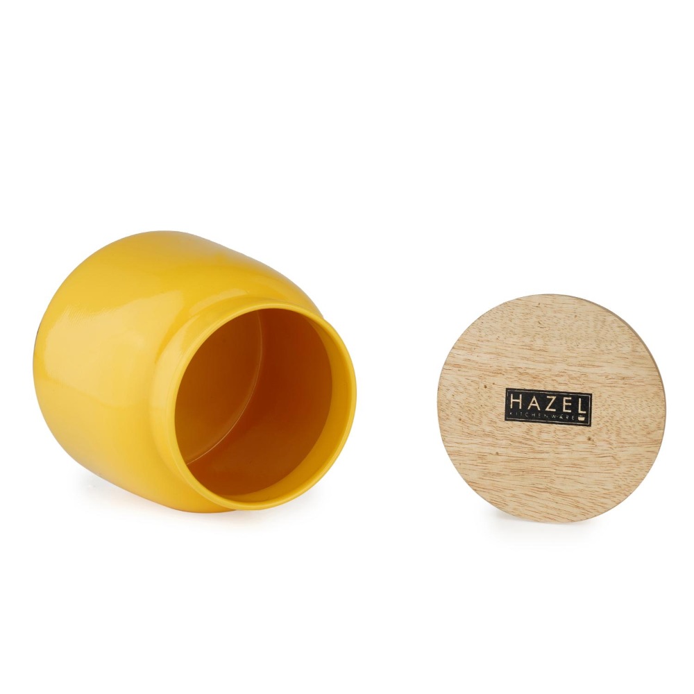 HAZEL Storage Container for Kitchen | Air Tight Container for Storage with Lid, Yellow, 750 ML