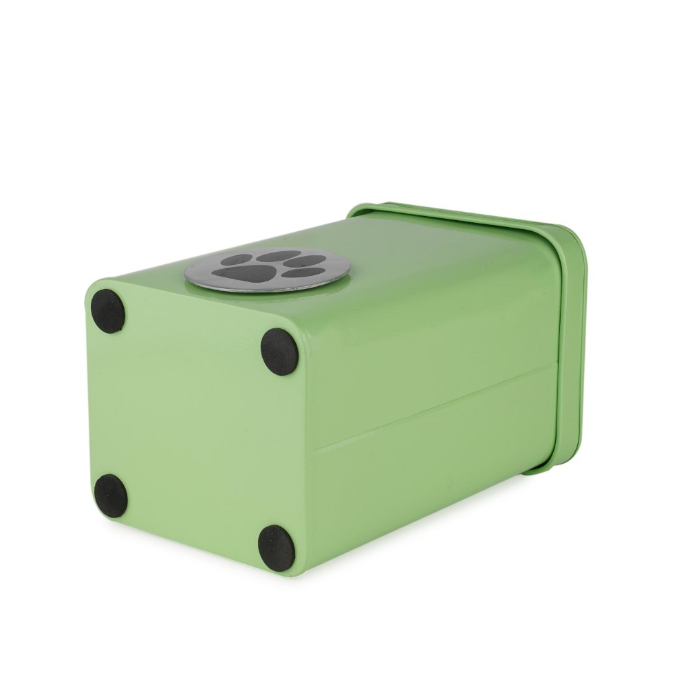 HAZEL Pet Food ContainerÂ withÂ Lid | Metal Multipurpose Containers for CatÂ food, Green, 3200 ML