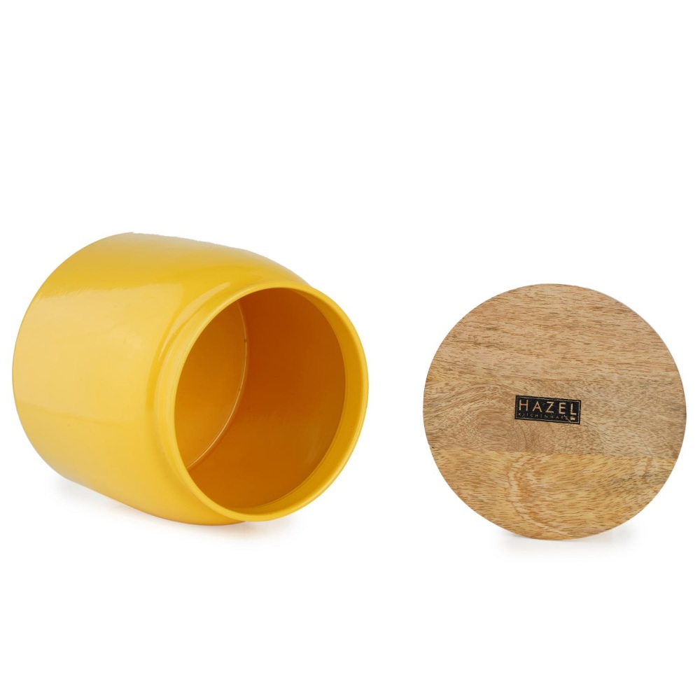 HAZEL Storage Container for Kitchen | Air Tight Container for Storage with Lid, Yellow, 2450 ML