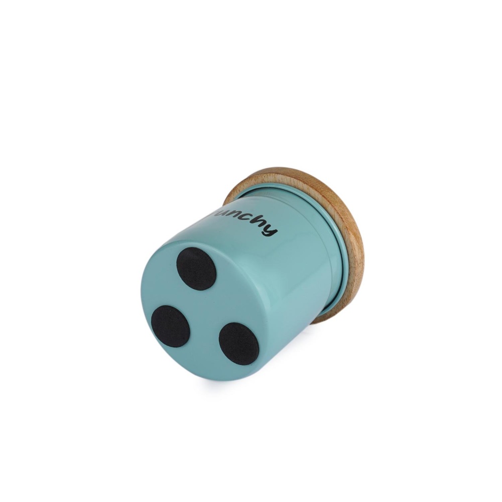 HAZEL Air Tight Containers for Snacks | Crunchy Small Snacks Storage Containers with Lid, Teal, 225 ML