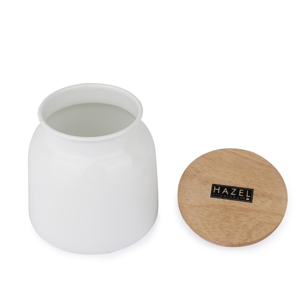HAZEL Storage Container for Kitchen | Air Tight Container for Storage with Lid, White, 750 ML