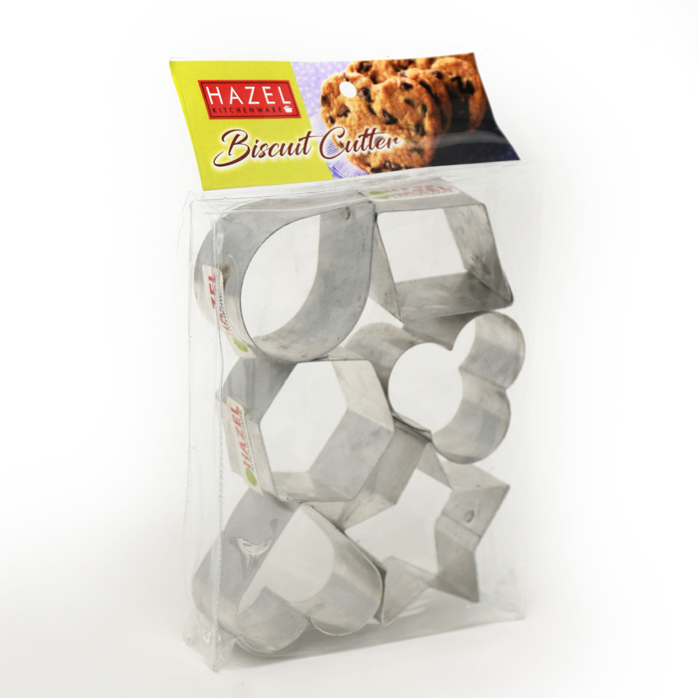 HAZEL Small Fancy Aluminium Biscuits Cookie Cutter Set of 6