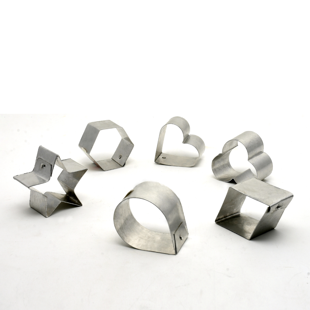 HAZEL Small Fancy Aluminium Biscuits Cookie Cutter Set of 6
