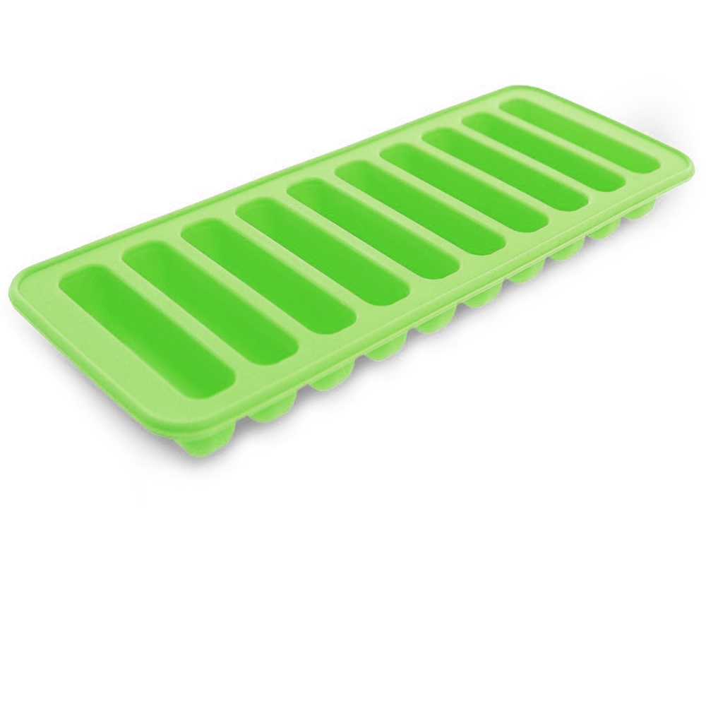 HAZEL 10 Cavity Silicon Chocolate Bar Ice Cube Mould, 1 Pc, Green