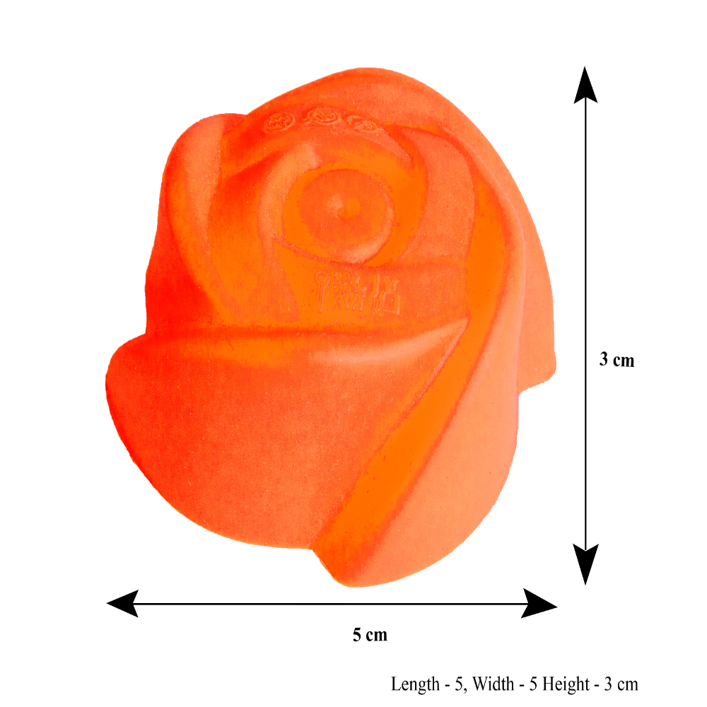 HAZEL Silicone Rose Shape Muffin Mould, 24 Pcs, Orange