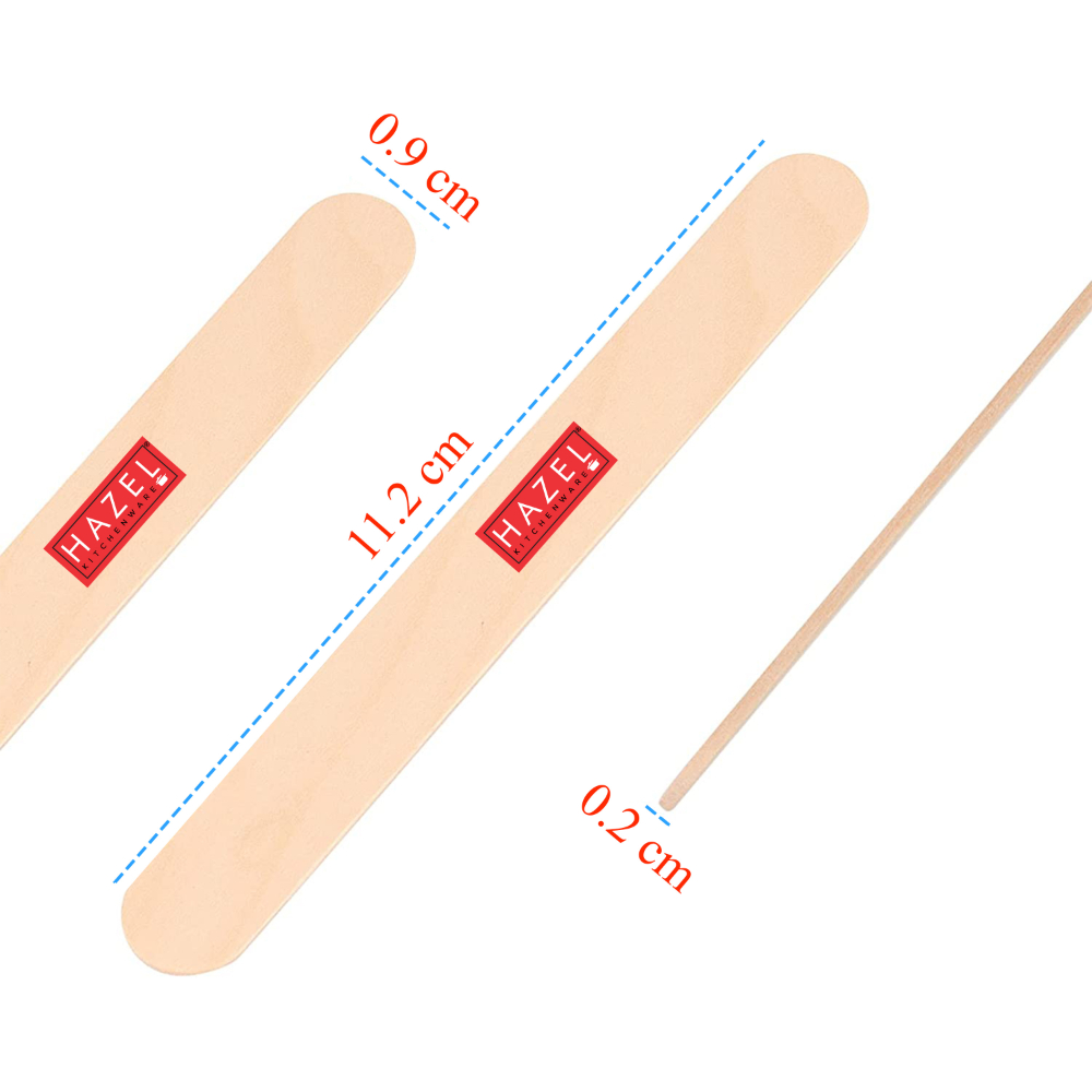 HAZEL Wooden Ice Cream Sticks | Craft Sticks for Art, DIY and Craft for Kids | Popsicle Stick | Pack of 480, Beige