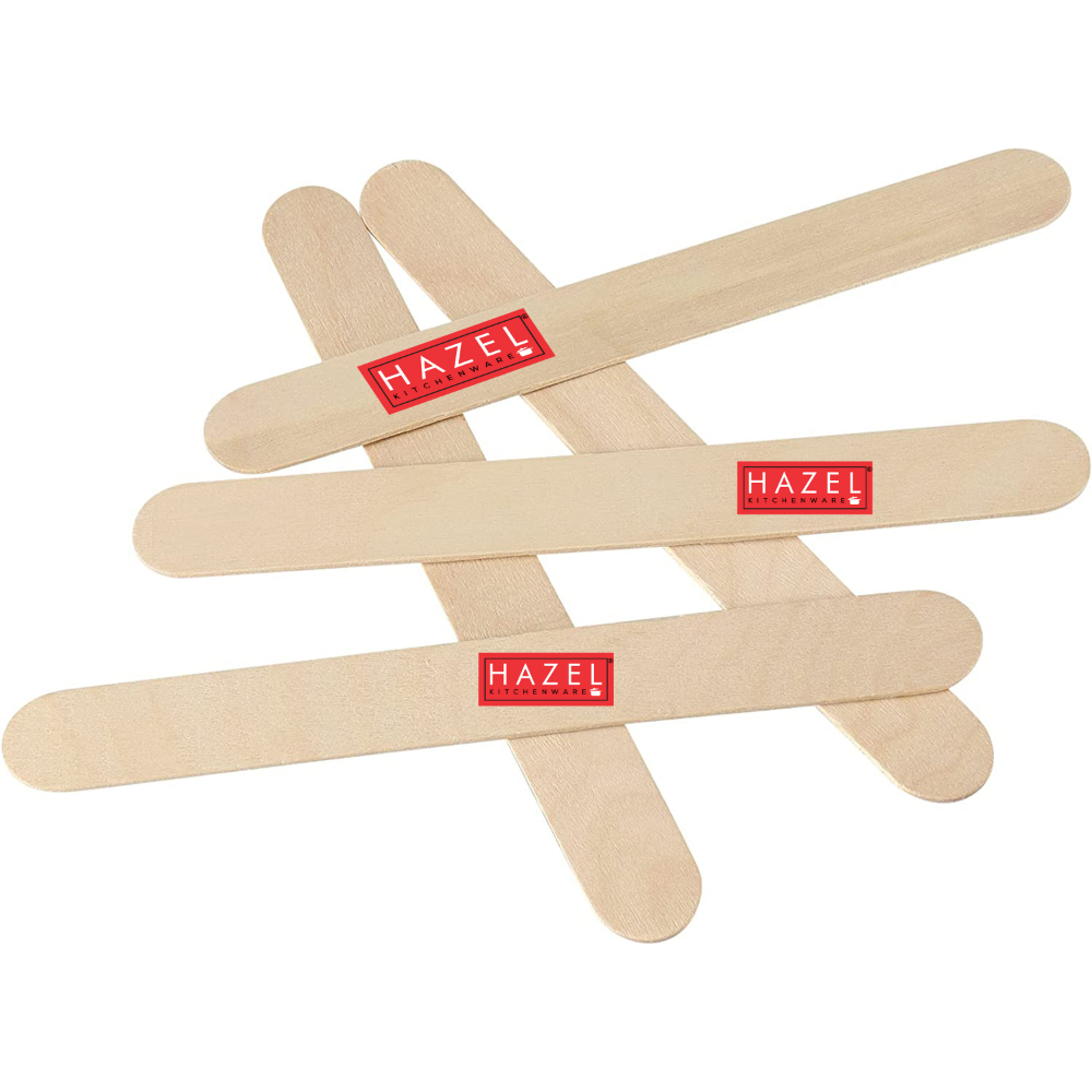 HAZEL Wooden Ice Cream Sticks | Craft Sticks for Art, DIY and Craft for Kids | Popsicle Stick | Pack of 480, Beige