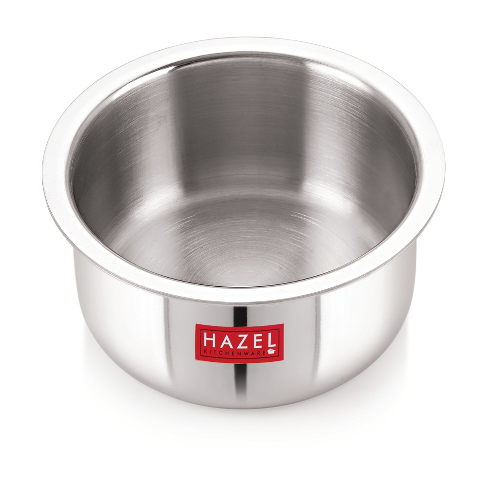 HAZEL Triply Stainless Steel Induction Bottom Tope With Stainless Steel Lid, 3 Litre, 20.5 cm