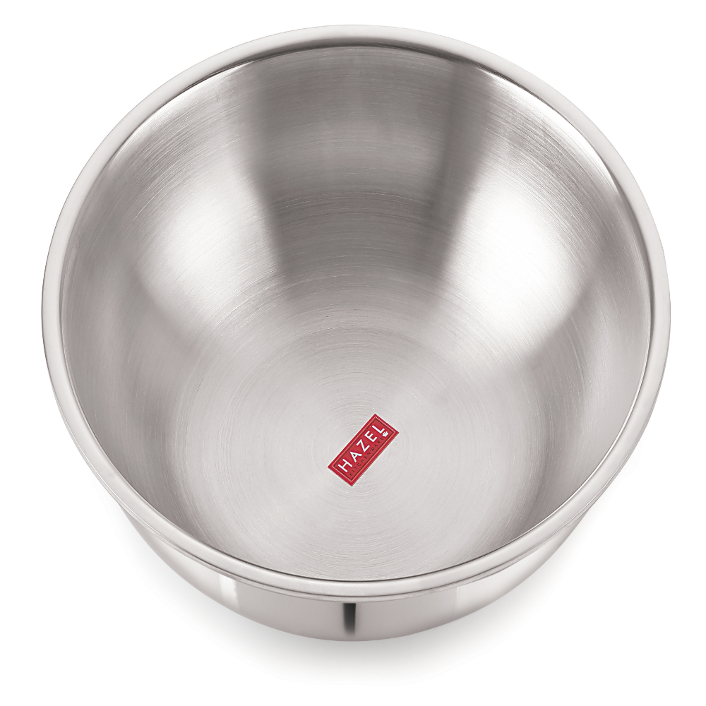 HAZEL Triply Stainless Steel Induction Bottom Kadhai and Tasra 1.5 Litre, Tope With Handle 3.6 Litre