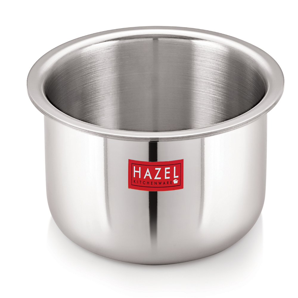 HAZEL Triply Stainless Steel Induction Bottom Tope and Tope With Handle 3.6 Litre, Kadhai 1.5 Litre