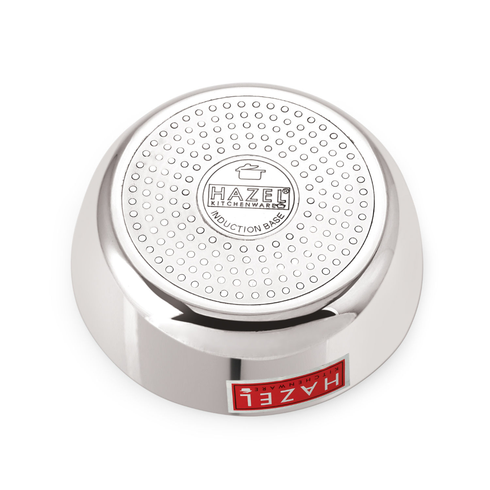 HAZEL Aluminium Kadai Without Handle | Kadhai Aluminium with Cover |  Aluminium Induction Tasra with Lid  | Aluminium Cookware with Lid Combo, 1200 ml