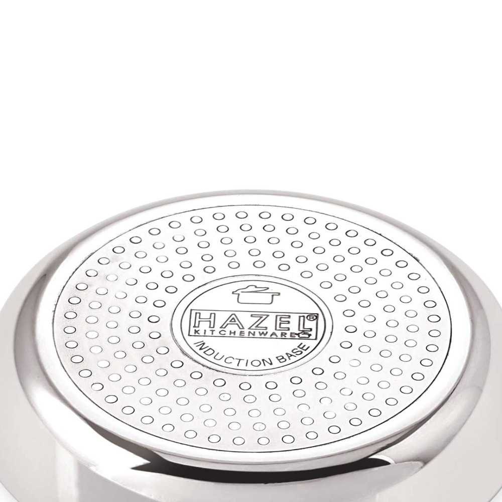 HAZEL Induction Tope with Lid | Aluminium Cookware with Lid | Induction Base Aluminium Bhagona | Combo of Tope with Lid, 1400 ml