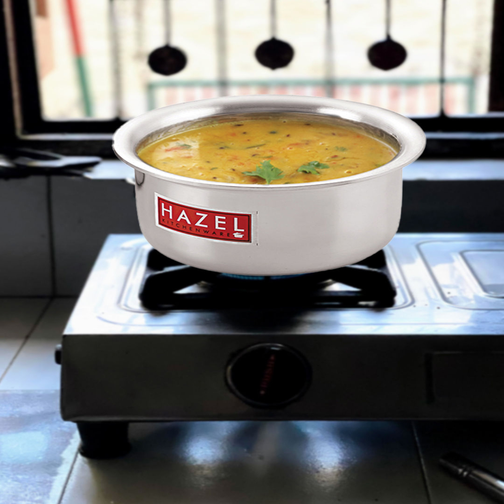 HAZEL Aluminium Tope with Lid | Food-Grade Aluminium Kitchen Utensils for Traditional Indian Cooking |Combo of Tope with Lid, 4300 ml