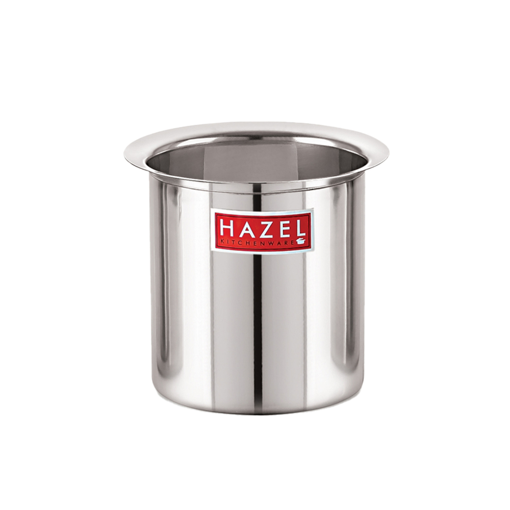 HAZEL Steel Milk Pot with Lid |Stainless  Steel Milk Boiler Container | Milk Boiling Vessel Gunj for Kitchen, 4000 ML