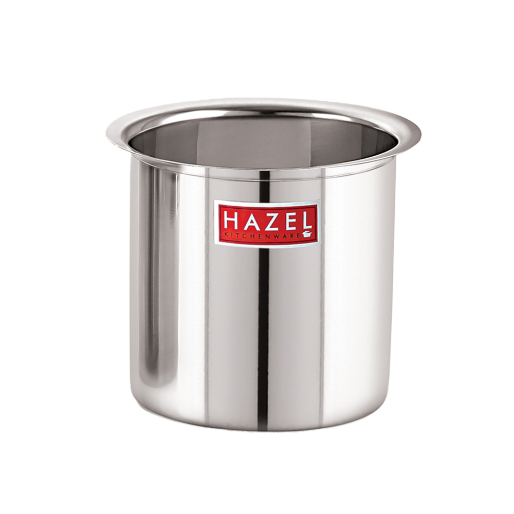 HAZEL Steel Milk Pot with Lid |Stainless  Steel Milk Boiler Container | Milk Boiling Vessel Gunj for Kitchen, 6000 ML