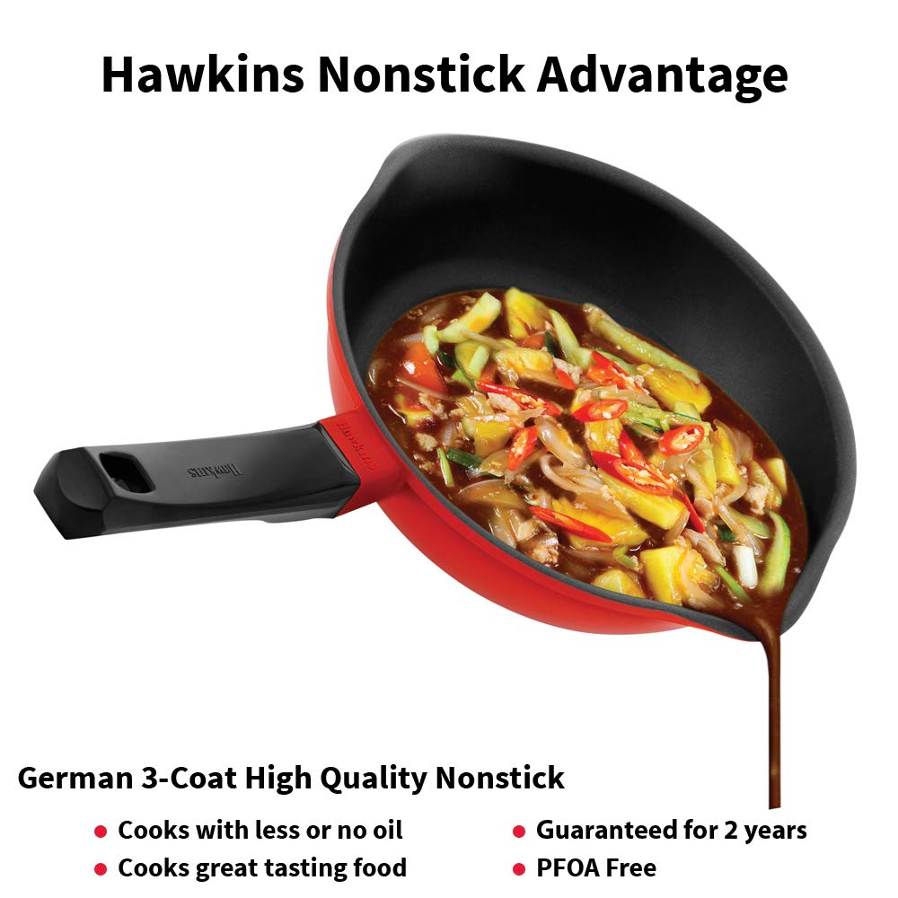 Hawkins Nonstick Induction Compatible Die Cast Frying Pan, 22 cm