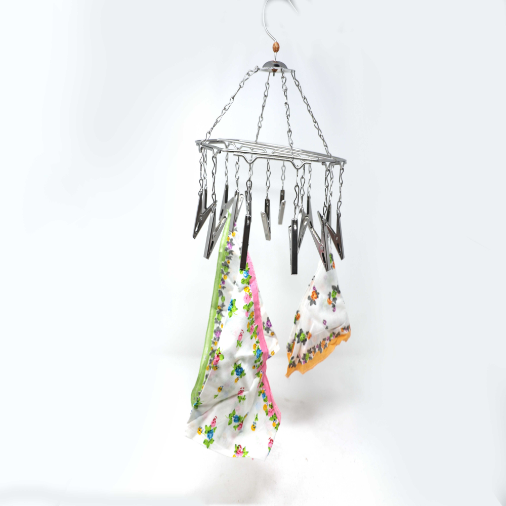 HAZEL Cloth Hanger Stainless Steel with 15 Clips