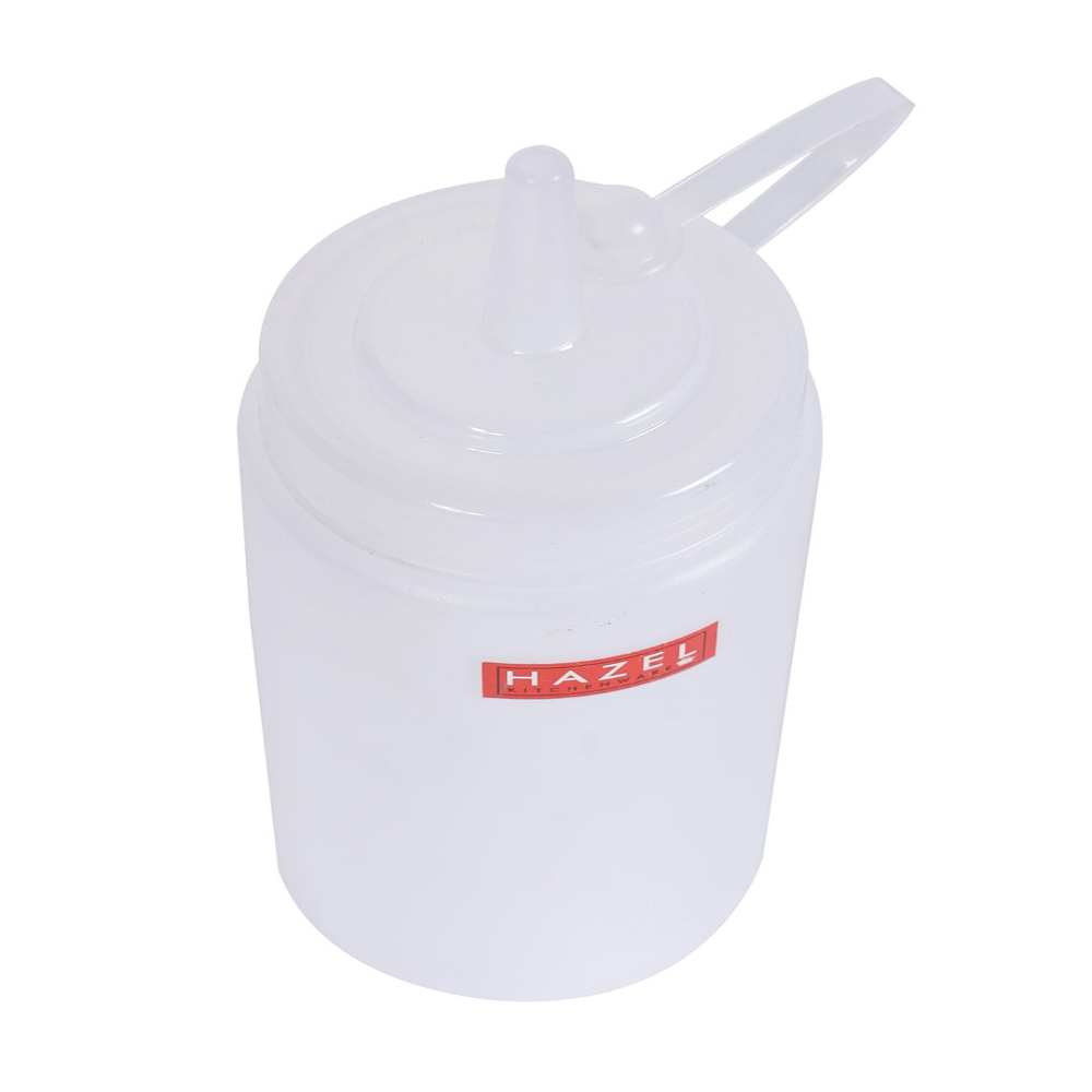 HAZEL Transparent Sauce Bottle & Ketchup Squeeze Bottle | Combo of 4 Set Plastic Squeeze Bottle| Ideal for using at Home & Restaurent, Set of 4