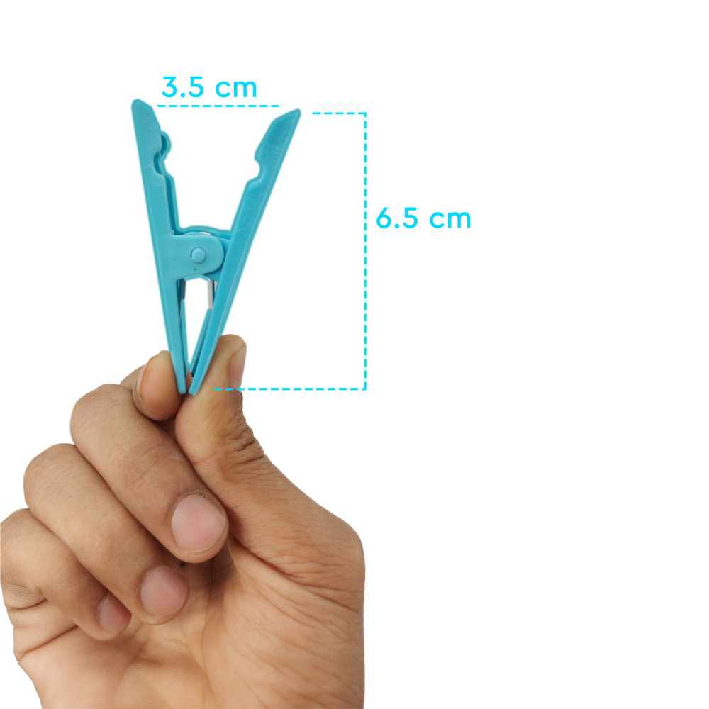 HAZEL Plastic Cloth Clips For Drying Clothes | Chimti For Clothes | Dress Clips For Wet Clothes| Dress Clip Set of 12