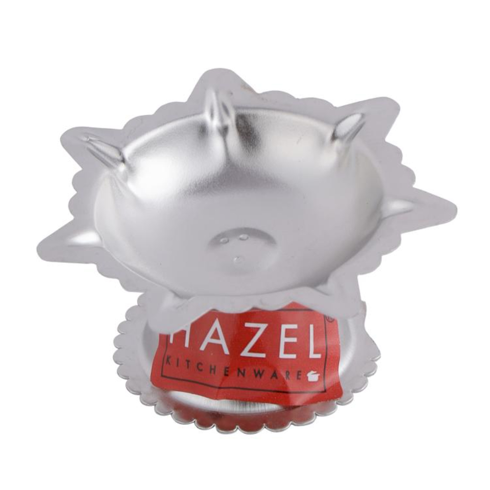 HAZEL Saptawati Diya for Puja | Stainless Steel Diva Table Deepak For Pooja | 7 Wati Wicks Oil Lamp Deep For Home Mandir Office Temple Pandol Pujan (5 x 3 cm), Set of 6