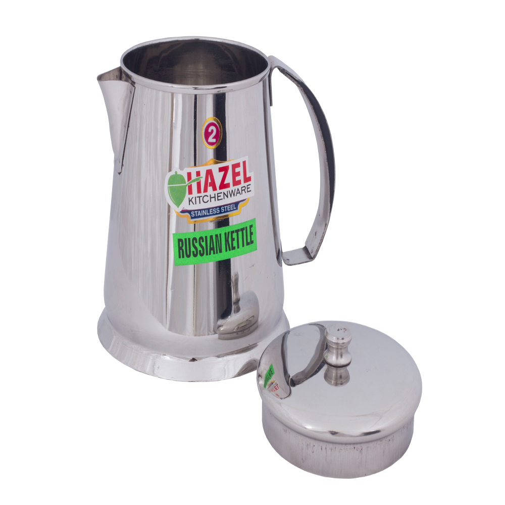 HAZEL Restaurant Stainless Steel Tea Pot Water Kettle Pitcher Coffee Pot with Handle (900 ml), Silver