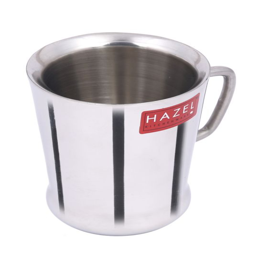 HAZEL Stainless Steel Green Tea Coffee Big Spice Cup Set of 4 Pc, 200 ml