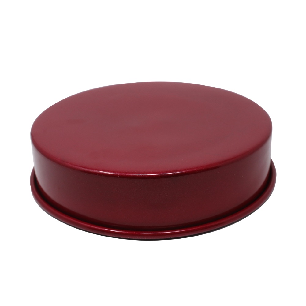 HAZEL Alfa Heavy Gauge Preimium Aluminium Granite Finish Non Stick Microwave Safe 2 Pc Mould Combo, 1 Large Cake Mould With 1 Muffin Tray, Red