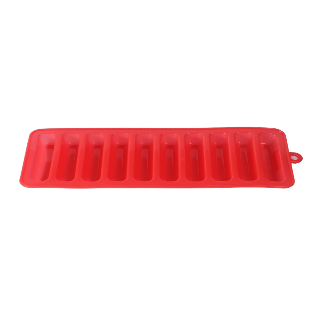 HAZEL 10 Cavity Silicon Chocolate Bar Ice Cube Mould, 1 Pc, Green