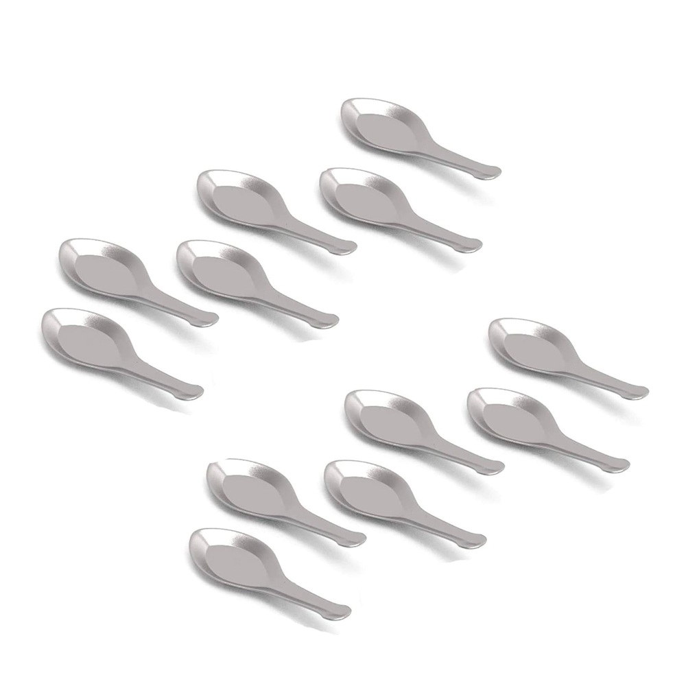 HAZEL Stainless Steel Small Masala Spoon | Mini Spoon Perfect for Spices and Condiments, Set of 12