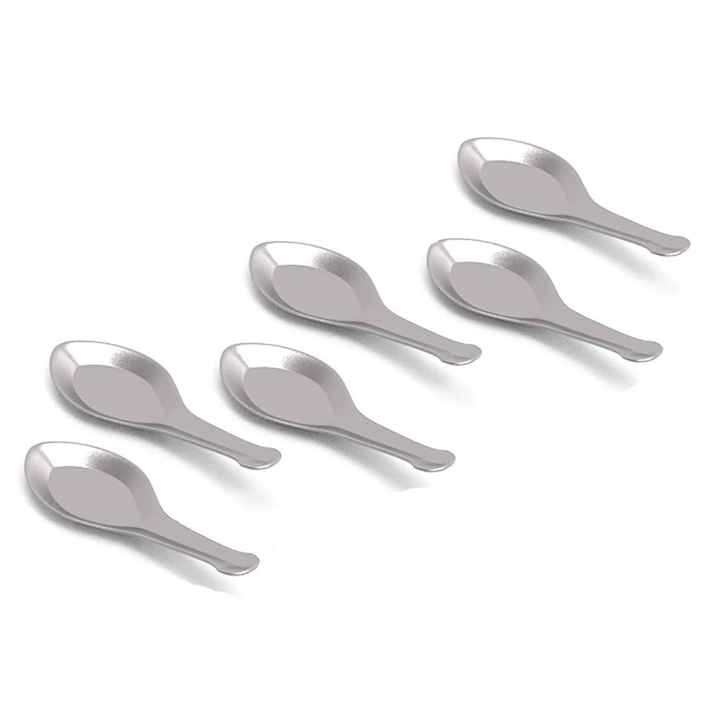 HAZEL Stainless Steel Small Masala Spoon | Mini Spoon Perfect for Spices and Condiments, Set of 6