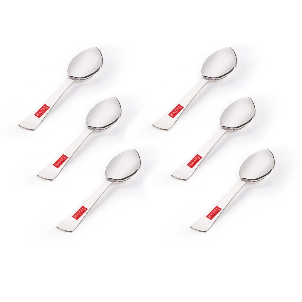 HAZEL Stainless Steel Masala Spoons for Small Containers Mini Spoon for Masala Dabba Spices Spoons, Set of 6