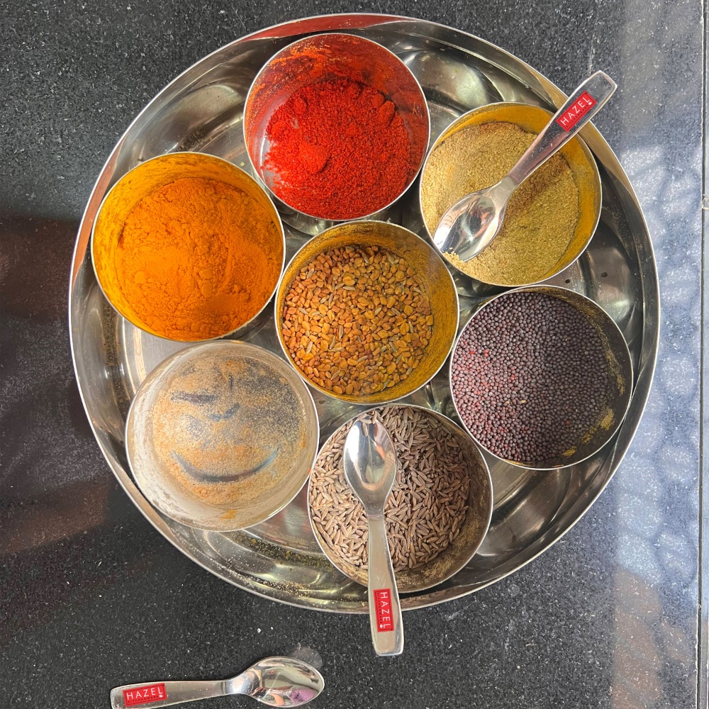 HAZEL Stainless Steel Masala Spoons for Small Containers Mini Spoon for Masala Dabba Spices Spoons, Set of 1