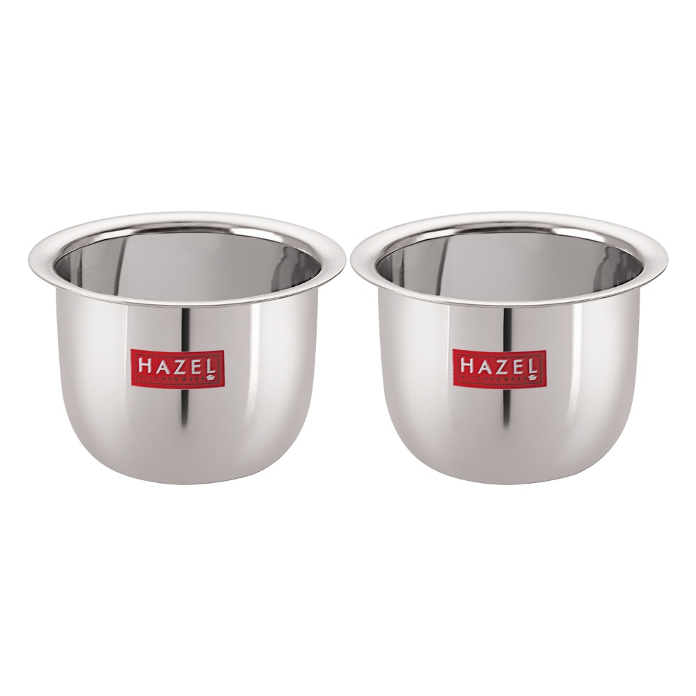 HAZEL Stainless Steel Tea Glasses Mini Traditional Design Coffee Milk Serving Glass Patra Pela, Set of 2, 9.3 cm, 200 ML, Silver