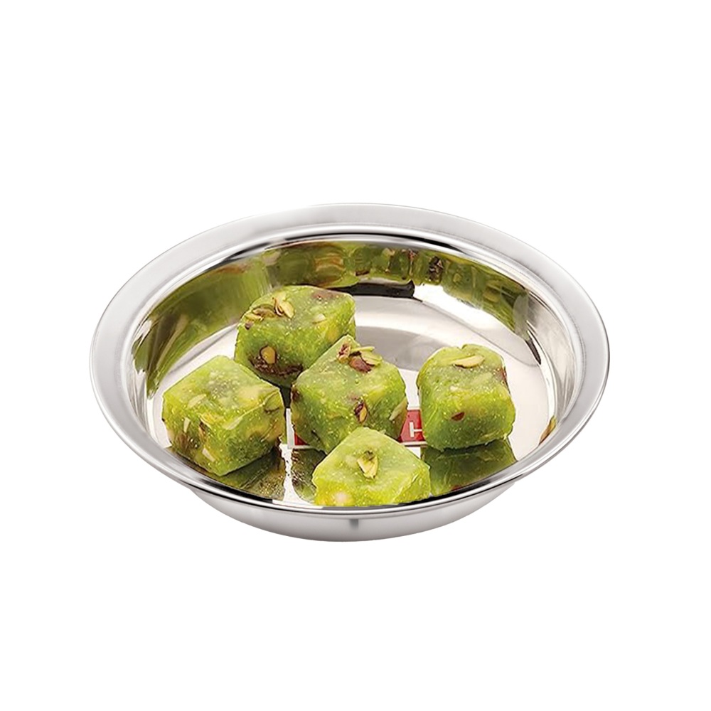 HAZEL Stainless Steel Snack Bowl / Plate Set | Small Steel Bowls Dish For Snacks | Breakfast Bowls, Set of 12, 270 ML