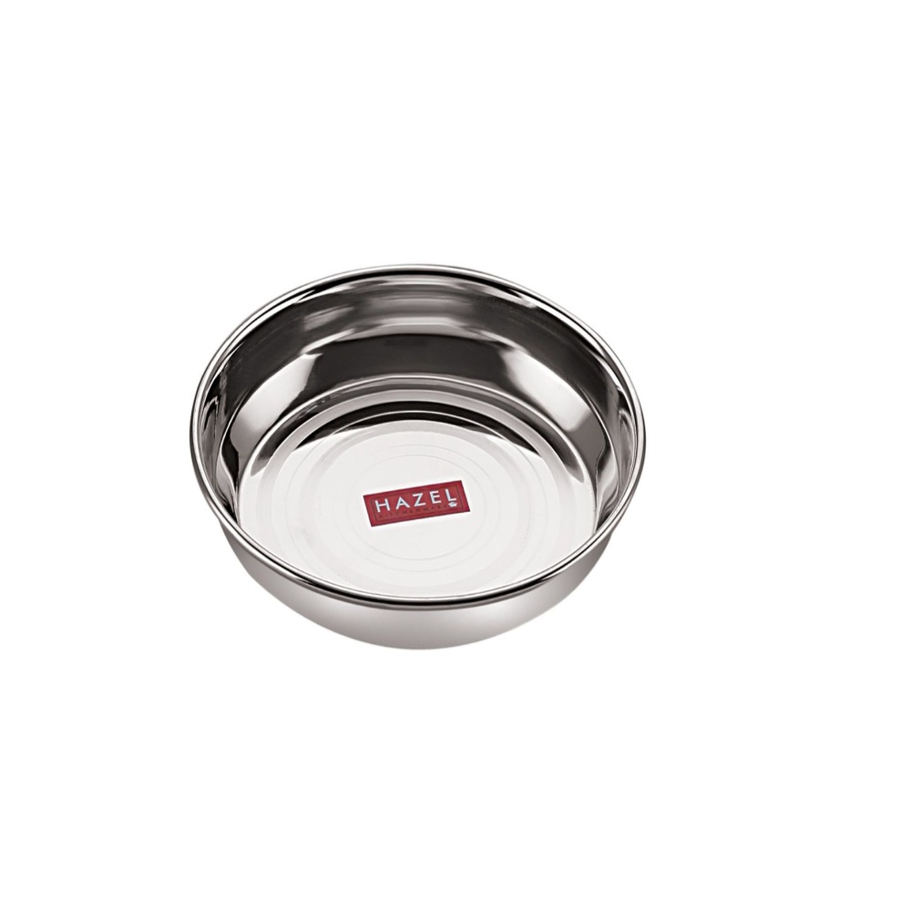 HAZEL Stainless Steel Plates Set | Small Steel Plates For Snacks | Breakfast Plates, 150 ML, Set of 12