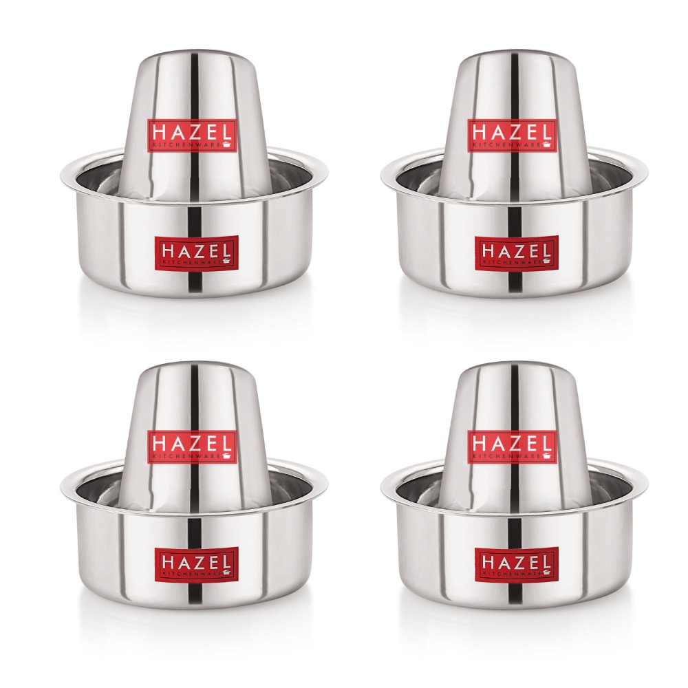 HAZEL Stainless Steel Mini Tumbler Milk Tea Coffee South Indian Traditional Serving Dabara Glasses Set of 4, Silver