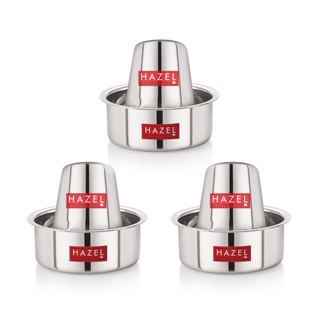 HAZEL Stainless Steel Mini Tumbler Milk Tea Coffee South Indian Traditional Serving Dabara Glasses Set of 3, Silver