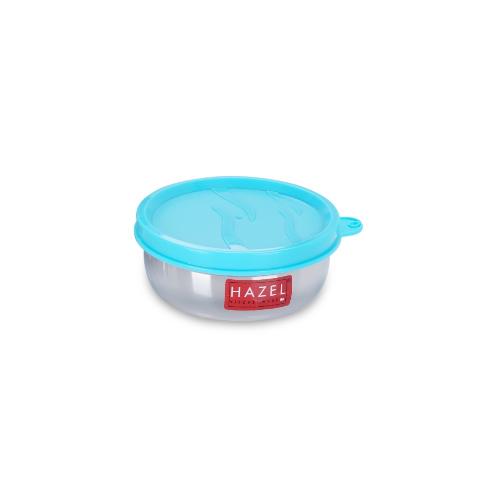 HAZEL Air Tight Containers for Storage | Stainless Steel Storage Containers for Kitchen Airtight | Leak proof Container for Kitchen Storage Set of 6, 150 ML Each
