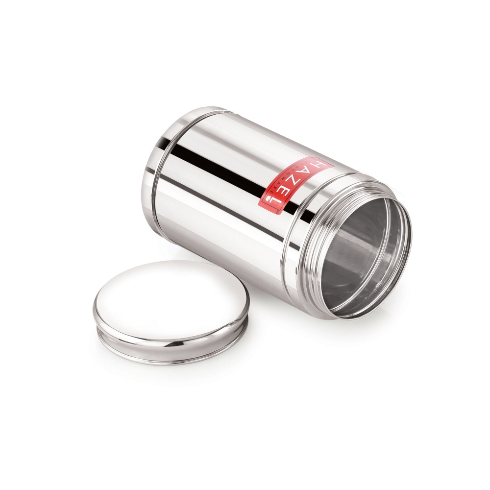 HAZEL Stainless Steel Container Set | 800 ml Set of 6 Steel Container For Kitchen Storage Set | Air Tight Containers For Kitchen Storage | Ideal For Storing Rice, Cereal, Pulse, Snacks.