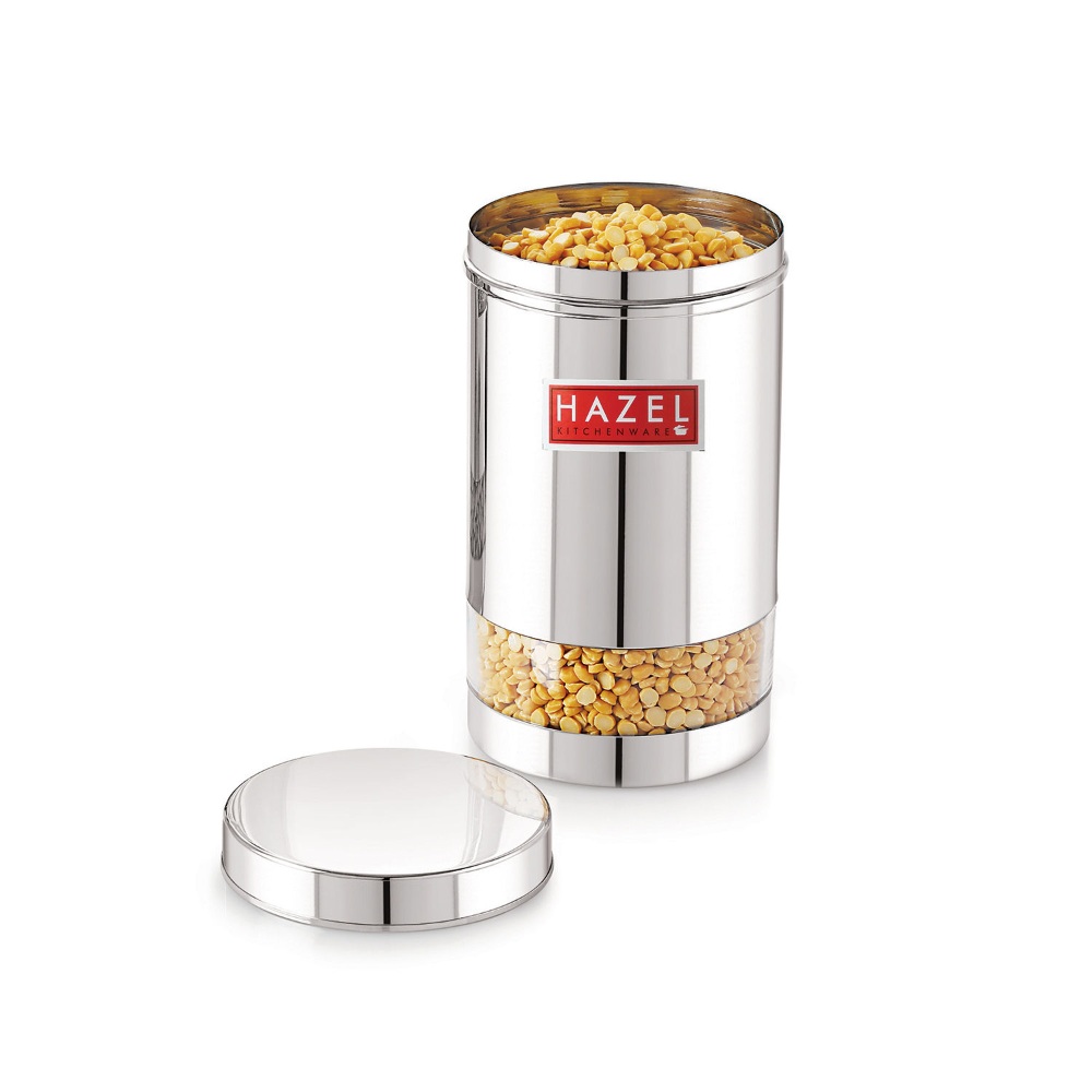 HAZEL Stainless Steel Container Set | Steel Container For Kitchen Storage Set | Multipurpose Storage Box for Kitchen I, 950 ML, Set of 3