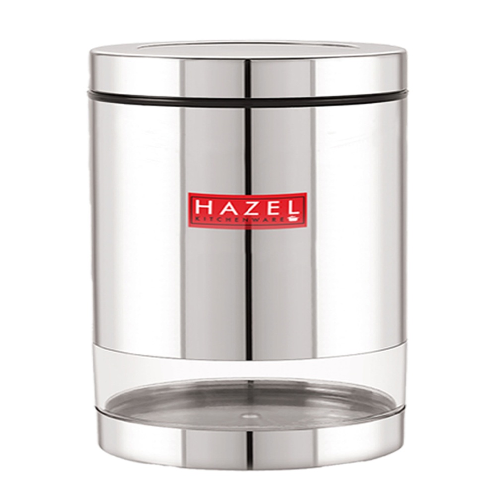 HAZEL Stainless Steel Container Set | Steel Container For Kitchen Storage Set | Multipurpose Storage Box for Kitchen I, 1000 ML, Set of 2