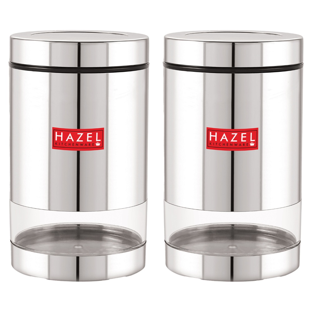 HAZEL Stainless Steel Container Set | Steel Container For Kitchen Storage Set | Multipurpose Storage Box for Kitchen I, 700 ML, Set of 2