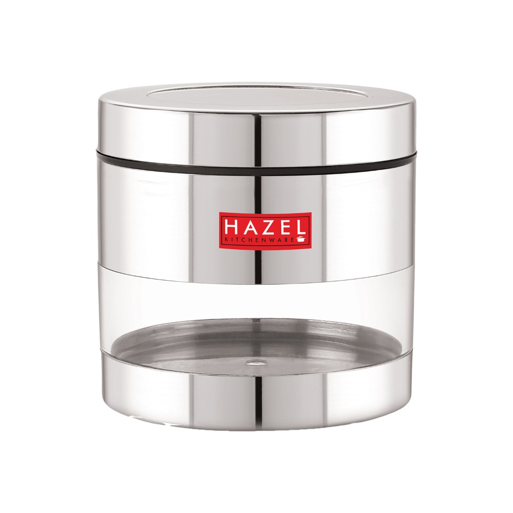 HAZEL Stainless Steel Container Set | Steel Container For Kitchen Storage Set | Multipurpose Storage Box for Kitchen I, 400 ML, Set of 6
